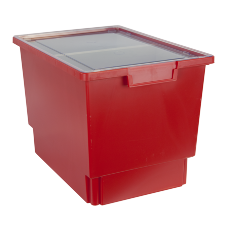 STORSYSTEM Bin, Tray, Tote, Red, High Impact Polystyrene, 12.25 in W, 12 in H CE1954PR-NK0404-1